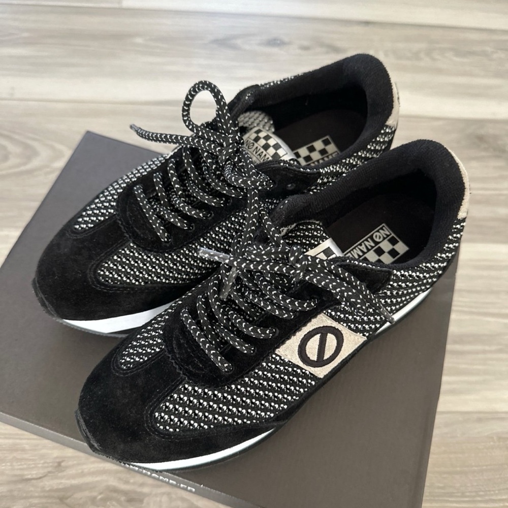 No Name Flex M Jogger Platform Sneaker Suede Grill Black/Black 38